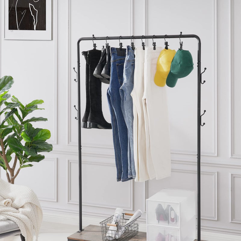 BEWISHOME 50 PCS Boot Hangers for Closet  Laundry Hooks with Clips  Boot Hanging Hold Clip  Clothes Pins  Space Saving Portable Travel Hangers Clip  Jeans  Tall Boots  Towel  Black FYC50B - Image 3